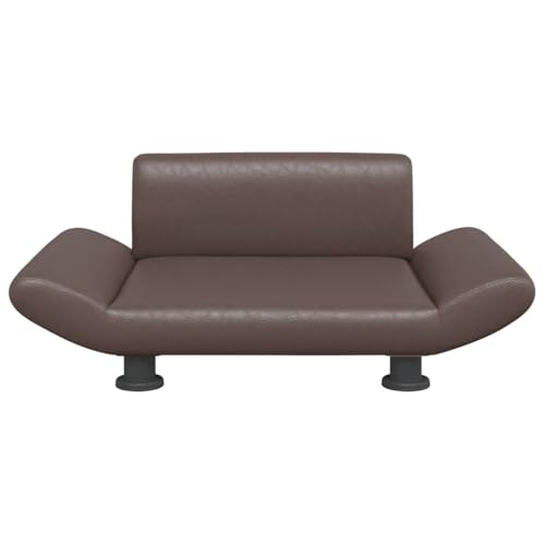 CIOURSTO Hundebett,Hundekissen mit weicher Polsterung,Hundesofa Hundecouch fü r kleine Hunde Haustiere,Haustierbett Katzenbett,Non-Slip Dog Bedsfor Large Dogs,Hellgrau Stoff 70 * 28 * 45cm (Braun) von CIOURSTO