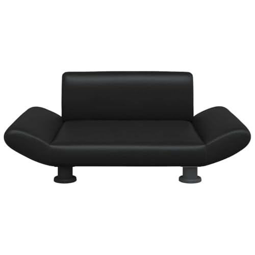 CIOURSTO Hundebett,Hundekissen mit weicher Polsterung,Hundesofa Hundecouch fü r kleine Hunde Haustiere,Haustierbett Katzenbett,Non-Slip Dog Bedsfor Large Dogs,Hellgrau Stoff 70 * 28 * 45cm (schwarz) von CIOURSTO