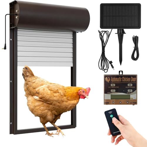 CISSIYOG Automatische Hühnerklappe Solar, Elektrische Hühnerklappe Automatisch Hühnertür mit Timer, Solarpanel, Fernbedienung, Manuelle, Intelligenter Einklemmschutz - Braun CISSIYOG Automatische Hühnerklappe Solar, Elektrische Hühnerklappe Automatisch Hühnertür mit Timer, Solarpanel, Fernbedienung, Manuelle, Intelligenter Einklemmschutz - Braun von CISSIYOG