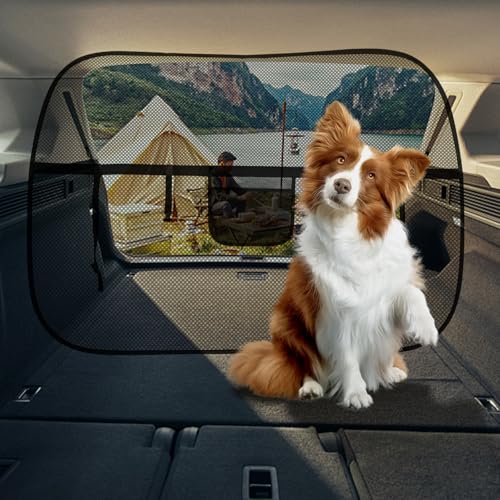 CISSIYOG Hundegitter Auto,Hundenetz Auto Kofferraum,für den Hinteren Bereich des Autositzes,Auto Netz Innenraum Universal,Fahrzeug Sicherheitsnetz für LKW, SUV,159x107 cm von CISSIYOG