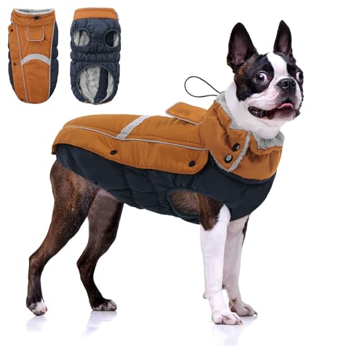 CITÉTOILE Hundemantel Wasserdichter, Hundejacke Winddichte Wintermantel Hund Outfit mit Reflektierender Streifen und Reißverschluss, Braun, M CITÉTOILE Hundemantel Wasserdichter, Hundejacke Winddichte Wintermantel Hund Outfit mit Reflektierender Streifen und Reißverschluss, Braun, M von CITÉTOILE