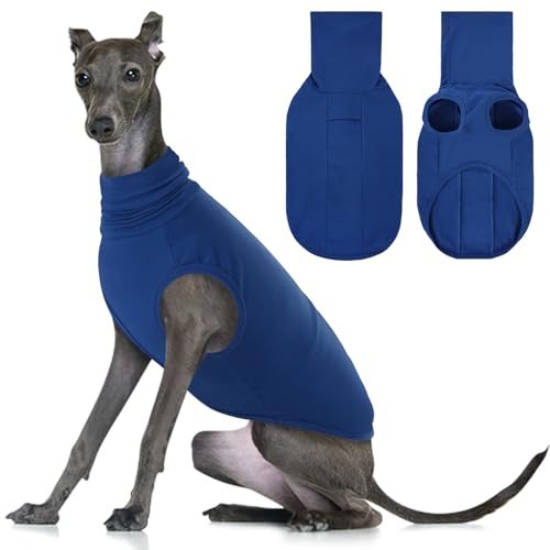 CITÉTOILE Hundpullover für große Hund, Hundpulli Fleece Hunde Pullover Winter Warm Winterpullover Hunde Hochkragen HundSweater von Haustieren, Blau, 2XL von CITÉTOILE