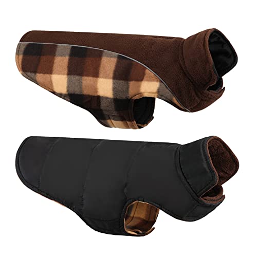 CITÉTOILE Warme Hundemantel Winter, Hundemantel mit Bauchschutz, Wintermantel für Hunde mit Reflektierend, Wendbarer Hundejacke Hundekleidung mit Geschirrloch, Braun, M CITÉTOILE Warme Hundemantel Winter, Hundemantel mit Bauchschutz, Wintermantel für Hunde mit Reflektierend, Wendbarer Hundejacke Hundekleidung mit Geschirrloch, Braun, M von CITÉTOILE