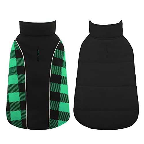 CITÉTOILE Warme Hundemantel Winter, Hundemantel mit Bauchschutz, Wintermantel für Hunde mit Reflektierend, Wendbarer Hundejacke Hundekleidung mit Geschirrloch, Grün, L CITÉTOILE Warme Hundemantel Winter, Hundemantel mit Bauchschutz, Wintermantel für Hunde mit Reflektierend, Wendbarer Hundejacke Hundekleidung mit Geschirrloch, Grün, L von CITÉTOILE