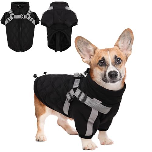 CITÉTOILE Warmer Hundemantel mit Geschirr, Winddichte Rautenförmige Hundejacke für Kaltes Wetter, Winter Hundebekleidung mit Reißverschlüssen und Lockeren Bündchen für Kleine Mittlere Große Hunde, XS CITÉTOILE Warmer Hundemantel mit Geschirr, Winddichte Rautenförmige Hundejacke für Kaltes Wetter, Winter Hundebekleidung mit Reißverschlüssen und Lockeren Bündchen für Kleine Mittlere Große Hunde, XS von CITÉTOILE