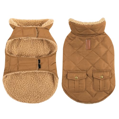 CITÉTOILE Wintermantel Hundemantel, Warme Winterjacken mit Fleece für Hunde,Hundejacke Hundekleidung Hundepullover Dog Coat mit Geschirr Loch für Chihuahua Dackel, Braun, M CITÉTOILE Wintermantel Hundemantel, Warme Winterjacken mit Fleece für Hunde,Hundejacke Hundekleidung Hundepullover Dog Coat mit Geschirr Loch für Chihuahua Dackel, Braun, M von CITÉTOILE