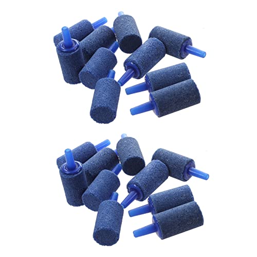 CIWEI 20 Stück blaue Steine für Aquarienfische mit Sauerstoff-Diffusor, 15 x 25 mm von CIWEI