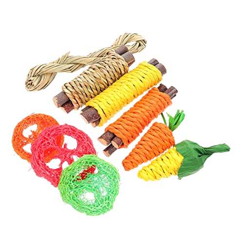 CIYODO 1 Satz Hamster- Hamster hamsterspielzeug Nagetier-Kauleckerlis kauspielzeug Haustiere Zahnen Snacks spielzeuge Hasenspielzeug zahnspielzeug für Kaninchen hölzern von CIYODO