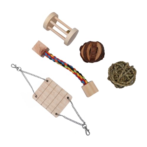 CIYODO 1 Satz Hamster -Set Lustiges Hamsterspielzeug Chinchilla Spielzeughamster Klein Kauer Interaktiv Haustier Kauen Meerschweinchen Kauspielzeug Für Die Zähne Jumbo Hölzern von CIYODO