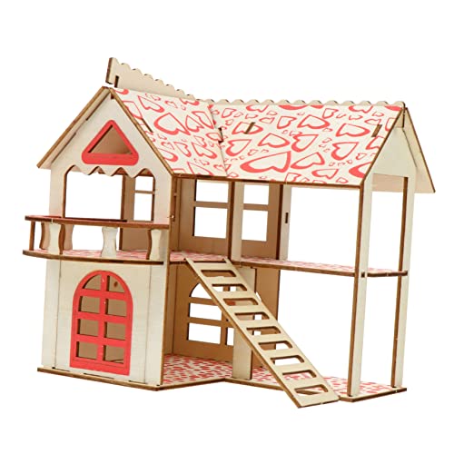 CIYODO 1 Satz Pet Crawler doppelt Hamster - Hamstervilla Hamsterburg Doppelschichtige Hamsterhütte Hamster verstecken Haus Hamster-Aktivitätsspielzeug Hamsterhäuser hölzern von CIYODO