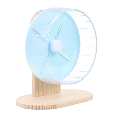 CIYODO 1 Satz Silent Hamster Wheel für Kleintiere Laufrad mit Holzständer Leise für Hamster Zwerghamster Mäuse und Andere Kleine Haustiere Sorgt für Bewegung und Spaß Beim von CIYODO