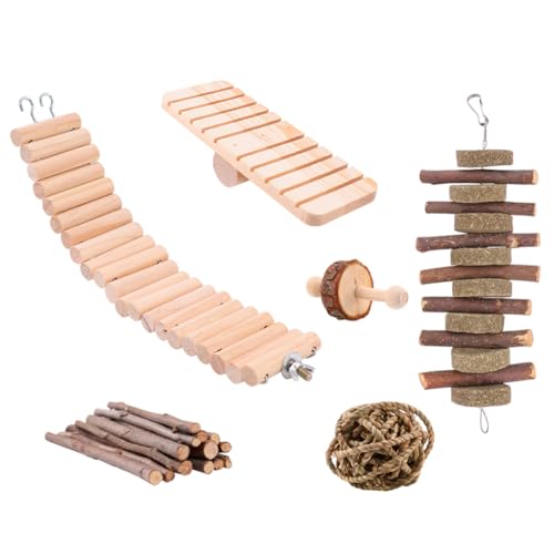 CIYODO 1 Schachtel Holzleiter für Hamster Kletterzubehör für Kleintiere für Chinchillas Rennmäuse und Meerschweinchen Teiliges für Sicheres und Kauen CIYODO 1 Schachtel Holzleiter für Hamster Kletterzubehör für Kleintiere für Chinchillas Rennmäuse und Meerschweinchen Teiliges für Sicheres und Kauen von CIYODO