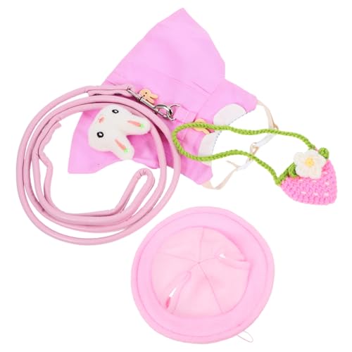 CIYODO Kaninchenkleidungsset Mit Geschirr Und Leine Für Kleintiere Mini-mütze Tasche Einfach Zu Tragen Und Praktisch von CIYODO