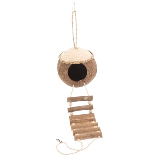 CIYODO Natürliche Kokosnüsse Shell Vogel Nest Leitern Papagei Vogelkäfig Für Sittiche Finch Spielzeug CIYODO Natürliche Kokosnüsse Shell Vogel Nest Leitern Papagei Vogelkäfig Für Sittiche Finch Spielzeug von CIYODO