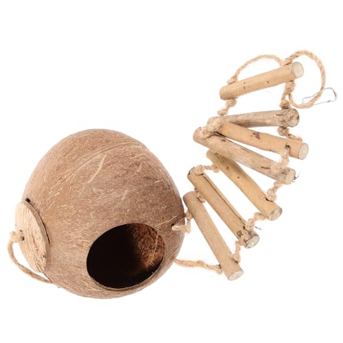 CIYODO 1satz Kokosnussschalen-vogelnest Für Papageien Und Kleintiere Mit Leiter Und Kissen Teiliges Für Sicheren Rückzugsort Und Stressfreies Schlafen Für Hamster Und Squirrel CIYODO 1satz Kokosnussschalen-vogelnest Für Papageien Und Kleintiere Mit Leiter Und Kissen Teiliges Für Sicheren Rückzugsort Und Stressfreies Schlafen Für Hamster Und Squirrel von CIYODO