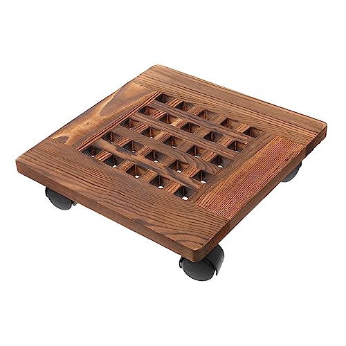 CIYODO Rollen Für Blumentöpfe Blumentopf-Rollen Outdoor Holztablett Mit Beweglichen Rädern Tragfähig Und Robust Für Blumentopftabletts von CIYODO