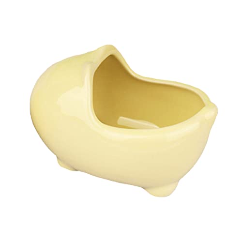 CIYODO 1 Stück Hamster Badewanne Chinchilla-badehaus Klein Hamsterkühlhaus Kühlung Gemütlich Haustier Hamster Sachen Waschen Tierheim Hamsterhaus Kühlnest Für Hamster Yellow Keramik von CIYODO