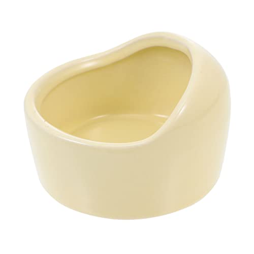 CIYODO 1 Stück Hamster Fütterung schüssel hamsterzubehör Hamster zubehör meerschweinchen wassernapf Haustiernapf drinnen Futternapf für Hamster Chinchilla -Fütterungsschale Keramik Yellow von CIYODO