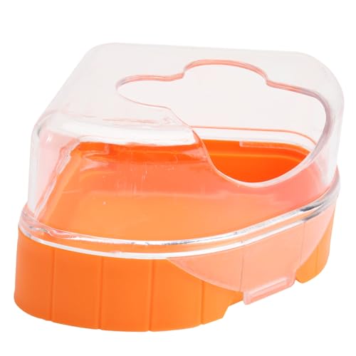 CIYODO 1 Stück Hamsterbad Hamster badewanne Badezimmer für Hamster Hamsterhaus Badebecken für Hamster Haustier Hamster Badezimmer Kleine Hamstertoilette Hamster Badehaus Plastik Orange von CIYODO