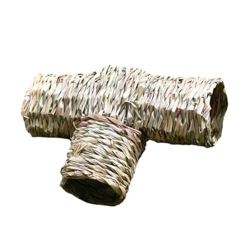 CIYODO 1 Stück Hamsterstrohnest Grastunnelhamster gewebter Grastunnel Tunnel hamsterhaus Hamster hochbeer Haustier-Mäuse-Hütte Hamster-Unterhaltungsspielzeug Schilfgras von CIYODO