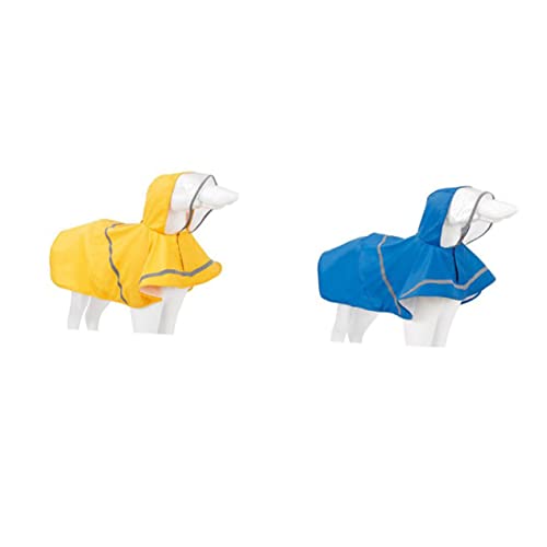 CIYODO Haustier Regen Hoodie Hund Regen Mäntel wasserdichte Regenbekleidung Welpen Regen Jacke Größe XL gelb CIYODO Haustier Regen Hoodie Hund Regen Mäntel wasserdichte Regenbekleidung Welpen Regen Jacke Größe XL gelb von CIYODO