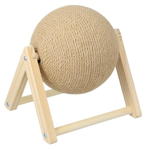 CIYODO 1 Stück Holz Katzenkratzball V Förmiges Kratzbrett aus Robustem Holz für Katzen zur Krallenpflege und Spielerischem Training Einsamkeit von CIYODO