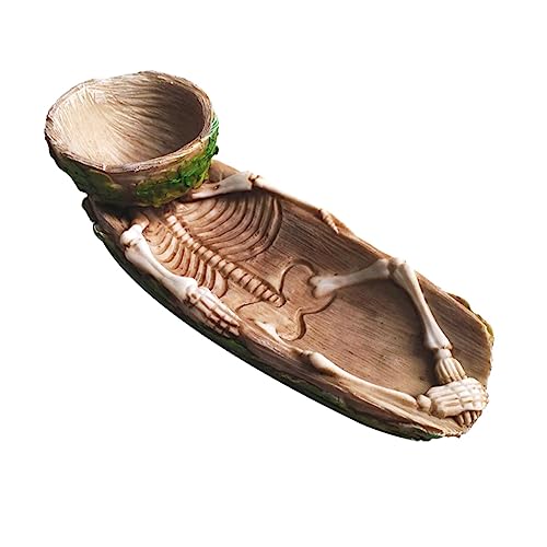 CIYODO 1 Stück Reptilien Futterschale aus Harz Schädel Design Langlebige Futter und Wasserschale für Terrarien für Schildkröten Geckos und Andere Reptilien zu Reinigen und Pflegeleicht von CIYODO