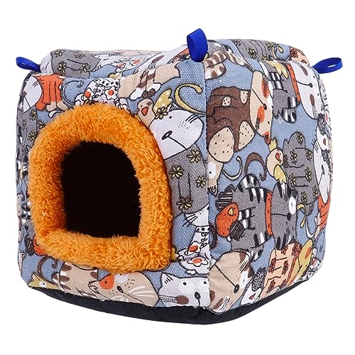CIYODO 1 Stück Warm Pet Nest für Kleintiere Abnehmbares Gemütliches Hamsterhaus aus Atmungsaktivem Material für Meerschweinchen und Hamster Hält im Winter Warm und Bequem von CIYODO