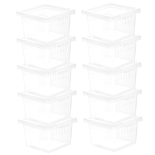 CIYODO Transparente Reptilien-transportbox Futterbox Für Spinnen Skorpione Eidechsen Aus Kunststoff Belüftet Leicht Zu Reinigen von CIYODO