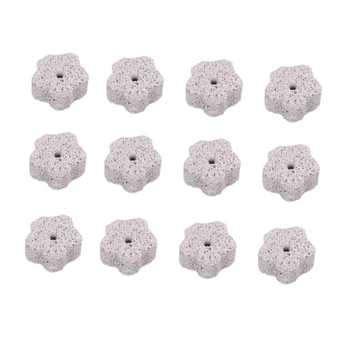 CIYODO 12 Stück Hamsterpfotenstein Zähne Chinchilla Nagetier Groß Klein Schleifen Haustier Kaninchen Mineralischer Schleifstein Tierischer Molarenstein Mineralien Light Grey von CIYODO