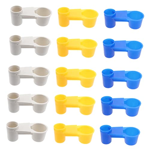 CIYODO 15 Stück Tauben Trinkbrunnen Taubenfutter Taube Wasserbecher Taubentrinker Wasserspender Vogel Wasser Klein Vogelkäfig Vögel Wasserbecher Vogel-Wasser-futterschale Plastik von CIYODO