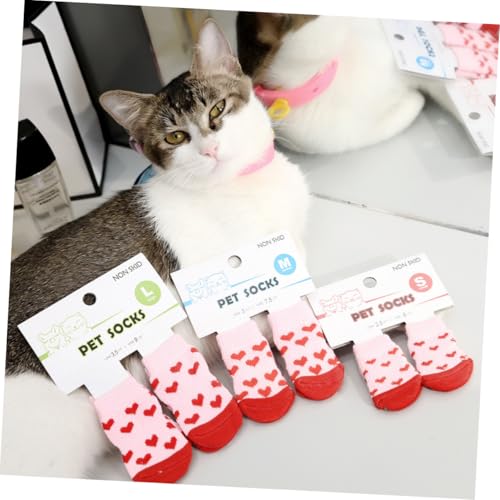 CIYODO 16 Stück Teiliges Warme rutschfeste Baumwoll haustiersocken für Kleine Hunde und Katzen Elastisch Sitzend Schützend und Modisch Geeignet für Indoor nutzung im Winter von CIYODO