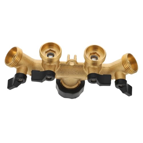 CIYODO 1Satz Gartenschlauch Verteiler Messing Hochleistungs Schlauchadapter für Gartenbewässerung Individuell Regulierbare Ausgänge zu Installieren Teiliges CIYODO 1Satz Gartenschlauch Verteiler Messing Hochleistungs Schlauchadapter für Gartenbewässerung Individuell Regulierbare Ausgänge zu Installieren Teiliges von CIYODO