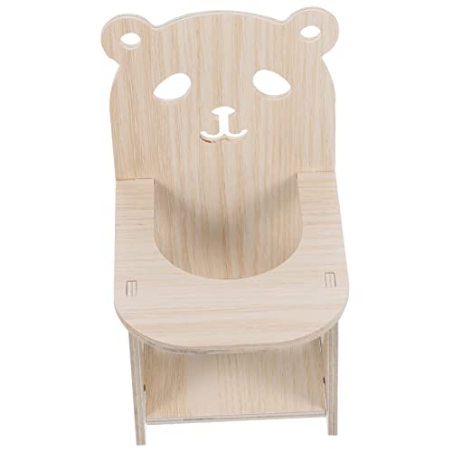 CIYODO Hamsterstuhl Aus Holz Mit Tablett Für Kleine Haustiere Futterstuhl Meerschweinchenstuhl Spielzeug Hamster von CIYODO