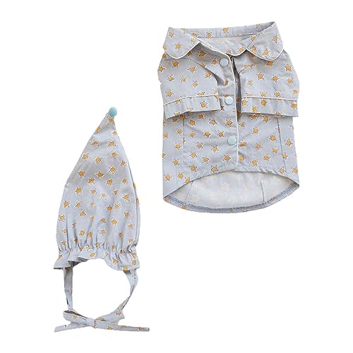 CIYODO Schlafkleidung Für Haustiere Haushaltskleidung Für Haustiere Hundepyjamas Schlafkleidung Für Hunde Haustierbedarf Cartoon-Design Overall Für Hunde Warm Und Bequem Zum Schlafen von CIYODO
