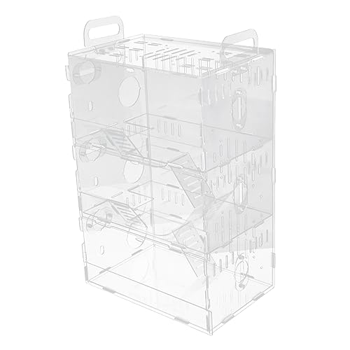 CIYODO Ausgestattet mit Luftlöchern Acryl Hamsterkäfig Meerschweinchen Schloss Käfig für Haustier Nest von CIYODO