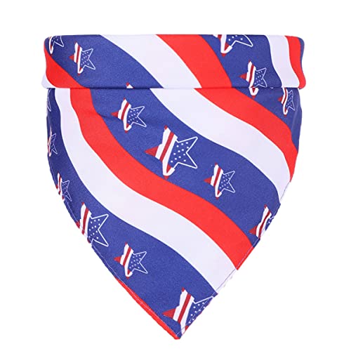 CIYODO Bandana für Hunde großes Hundehalstuch amerikanische Flagge Streifen Haustier-Speichelserviette für große Hunde von CIYODO