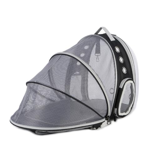 CIYODO 1Stück Erweiterbarer Haustierträger Für Katzen Und Kleine Transparenter Rucksack Mit Atmungsaktivem Mesh Für Outdoor Aktivitäten Tragetasche Für Reisen von CIYODO