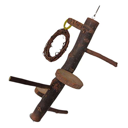 CIYODO Papagei Holzständer Vögel Ständer für Papagei Spielzeug Papagei Spielständer Modell von CIYODO