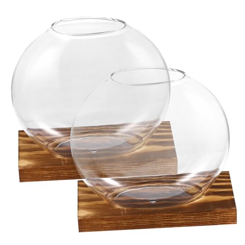 CIYODO 2 Sätze Holzvase Vermehrungsterrarien Schreibtischvase Aus Glas Kleine Terrarienpflanzen Pflanzgefäße Aus Glas Für Zimmerpflanzen Kleine Glasvasen Für Blumen Eukalyptusholz CIYODO 2 Sätze Holzvase Vermehrungsterrarien Schreibtischvase Aus Glas Kleine Terrarienpflanzen Pflanzgefäße Aus Glas Für Zimmerpflanzen Kleine Glasvasen Für Blumen Eukalyptusholz von CIYODO