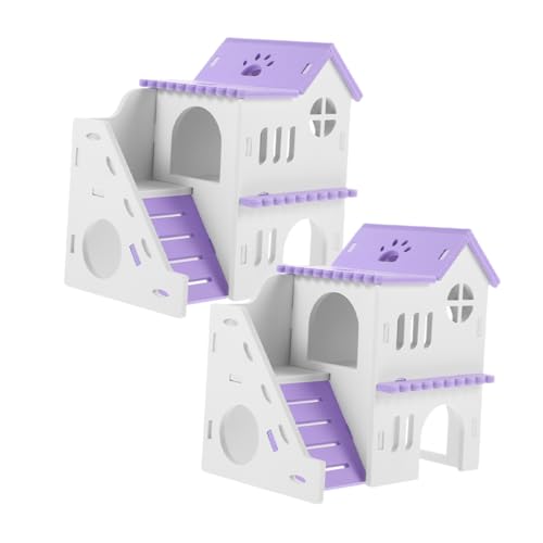 CIYODO Kleintierhütte Aus PVC Für Meerschweinchen Mit Rampe Stabil Und Langlebig Als Versteck Und Lebensraum Für Kleintiere von CIYODO