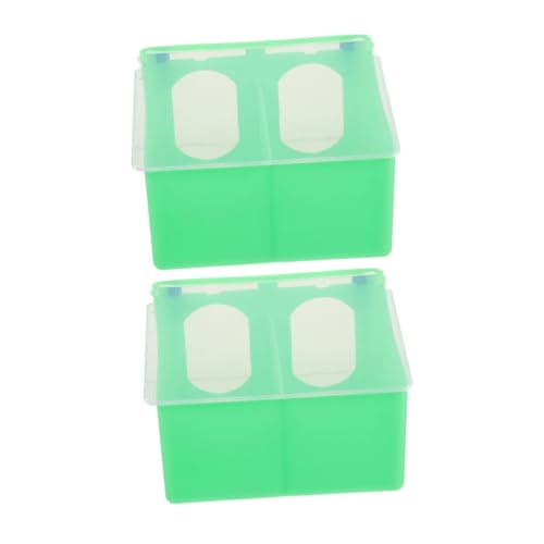 CIYODO 2 Stck. Taubenfutterbox mit Doppelloch und Deckel Multifunktionale Hängende Futter und Wasserspender für Käfige für Tauben Papageien und Wachteln von CIYODO