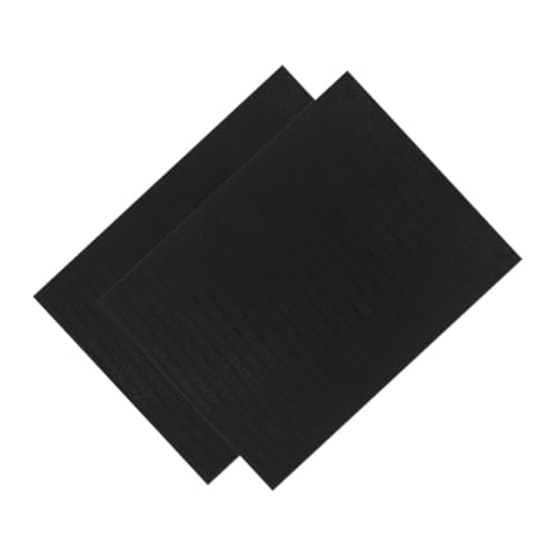 CIYODO 2 Stück Aquarium Antirutsch Matte Schwarz Schwingungsdämpfend Stoßabsorbierend Gummiunterlage Schutz für Fischbecken Zubehör von CIYODO
