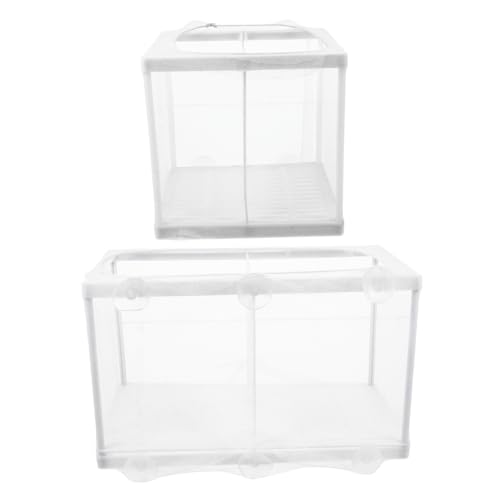 CIYODO 2 Stück Aquarium Trennnetz Kunststoff Zuchtbox mit Saugnapf für Guppy Lebendgebärende Fische Einfache Umweltfreundlich Transparent als Laich und Aufzuchtbecken CIYODO 2 Stück Aquarium Trennnetz Kunststoff Zuchtbox mit Saugnapf für Guppy Lebendgebärende Fische Einfache Umweltfreundlich Transparent als Laich und Aufzuchtbecken von CIYODO