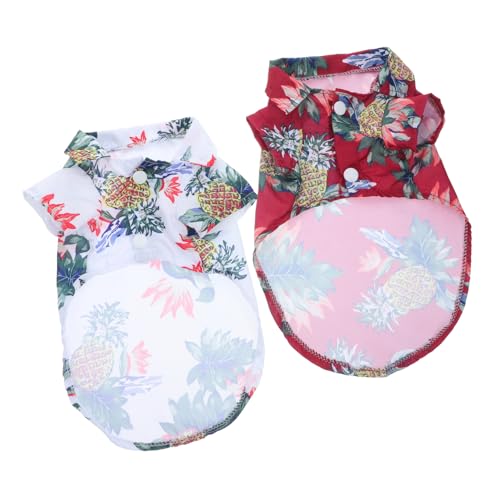 CIYODO 2 Stück Atmungsaktive Hundeshirts für Haustiere Katzenbekleidung Bequeme und Outfits für Kleine und Katzen für Ananas Design CIYODO 2 Stück Atmungsaktive Hundeshirts für Haustiere Katzenbekleidung Bequeme und Outfits für Kleine und Katzen für Ananas Design von CIYODO