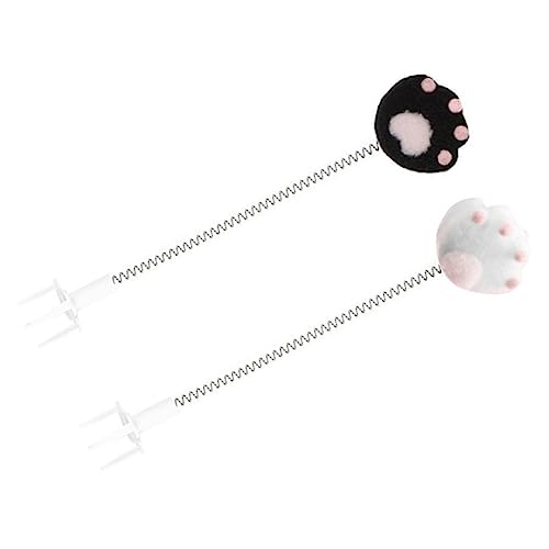 CIYODO 2 Stück Frühlings-Katzen-Teaser Zwitschern Drinnen Für Neckisch Zauberstab Anregend Kätzchen-Sticks Katzen-Teaser-Stick Haustier-Teaser-zauberstäbe Plüsch von CIYODO