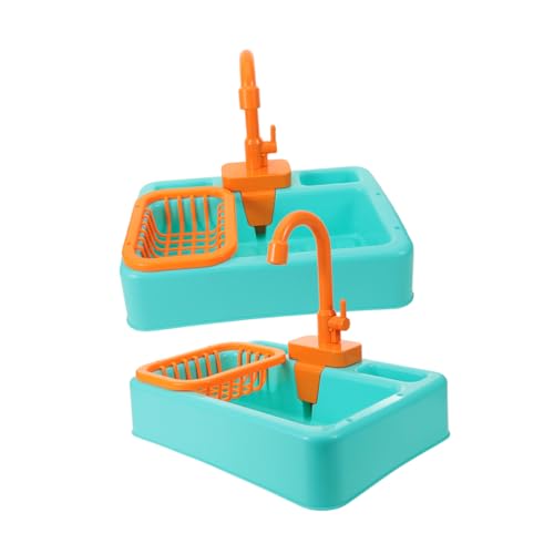 CIYODO 2 Stück Gemüsebeckenspielzeug Badezubehör Für Papageien Papagei-Vogel-badewanne Papagei Duschwanne Vogelbadezubehör Vogelbadetool Putzmittel Für Papageien Light Green Plastik von CIYODO