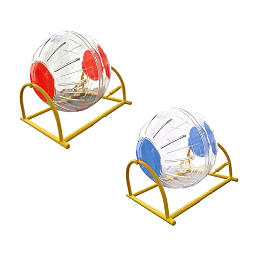 CIYODO 2 Stück Hamster Laufspielzeug Stabile Halterung für Hamsterbälle für Kleintiere Fördert Bewegung und Gesundheit Beschäftigung für Kleine Haustiere von CIYODO