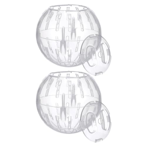 CIYODO 2 Stück Hamsterball für Zwerghamster Transparente Laufbälle für Kleine Haustiere Interaktives Bewegung und Aktivität für Chinchillas und Rennmäuse von CIYODO