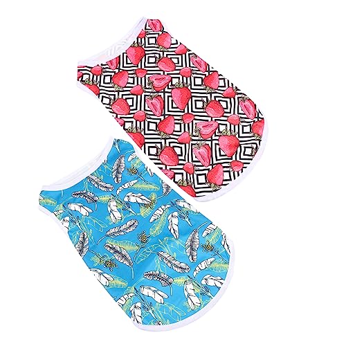 CIYODO 2 Stück Hundeshirts für Kleine Bequeme Haustierbekleidung mit Süßem Design für Kostümpartys und Alltägliches Atmungsaktiv und French Bulldogs von CIYODO
